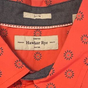 Hawker Rye Coral Floral Casual Button Down Shirt